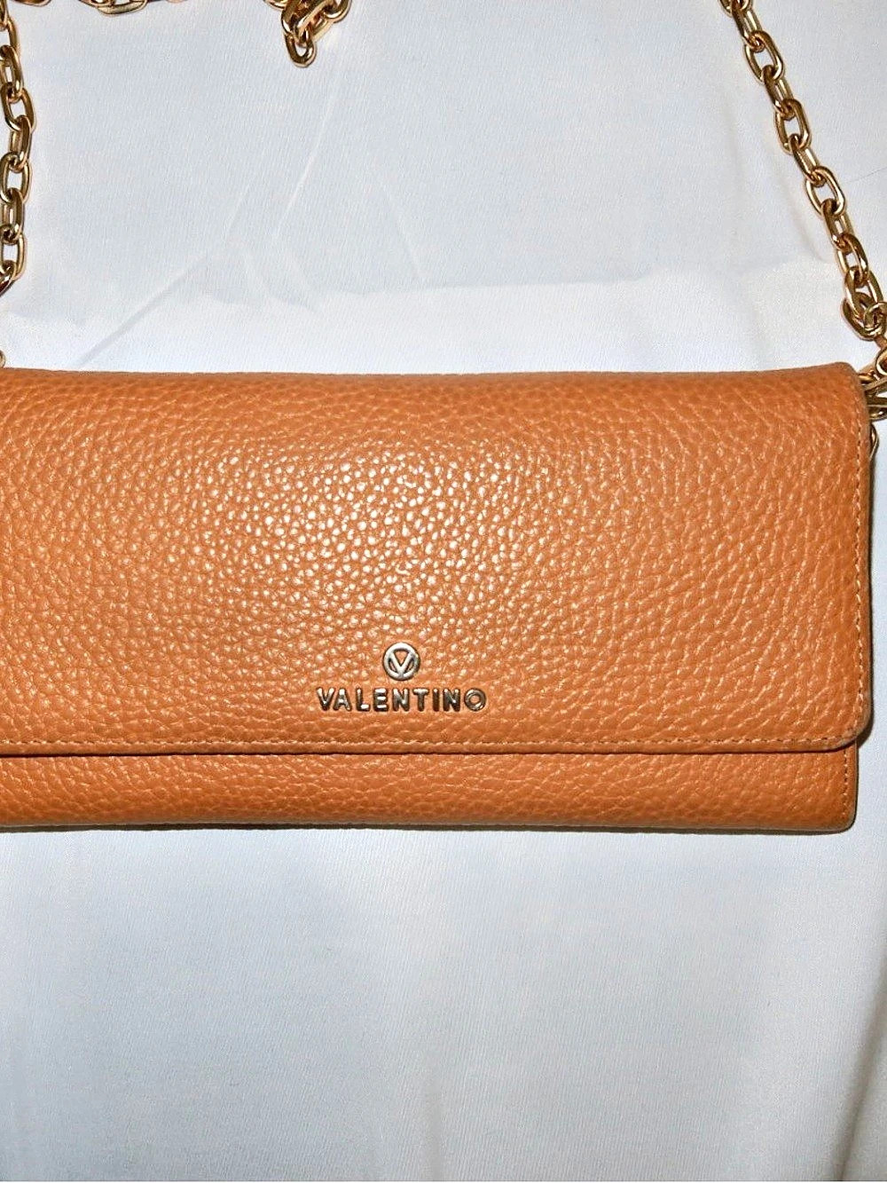 Valentino by Mario Valentino Juniper Dollaro Leather Chain Wallet Brown